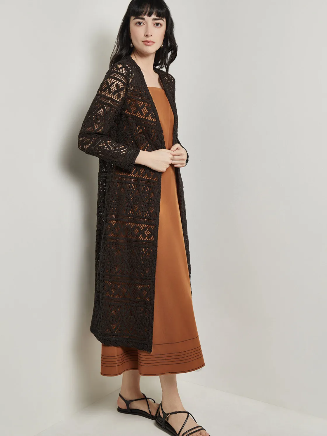 Misook Heritage Fit Duster - Crochet Cotton* Jackets & Coats
